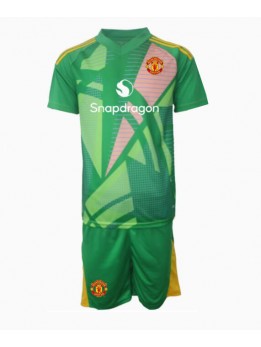 Manchester United Målvakt Replika Tredje Kläder Barn 2024-25 Kortärmad (+ byxor)